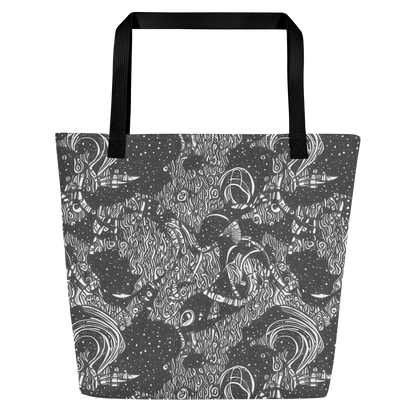 Large Tote Bag w/ Pocket - Shadow Reverie