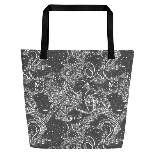 Large Tote Bag w/ Pocket - Shadow Reverie