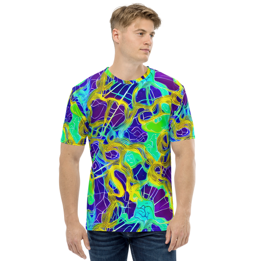 Men's Crew Neck T-Shirt - Neon Jungle Rhapsody