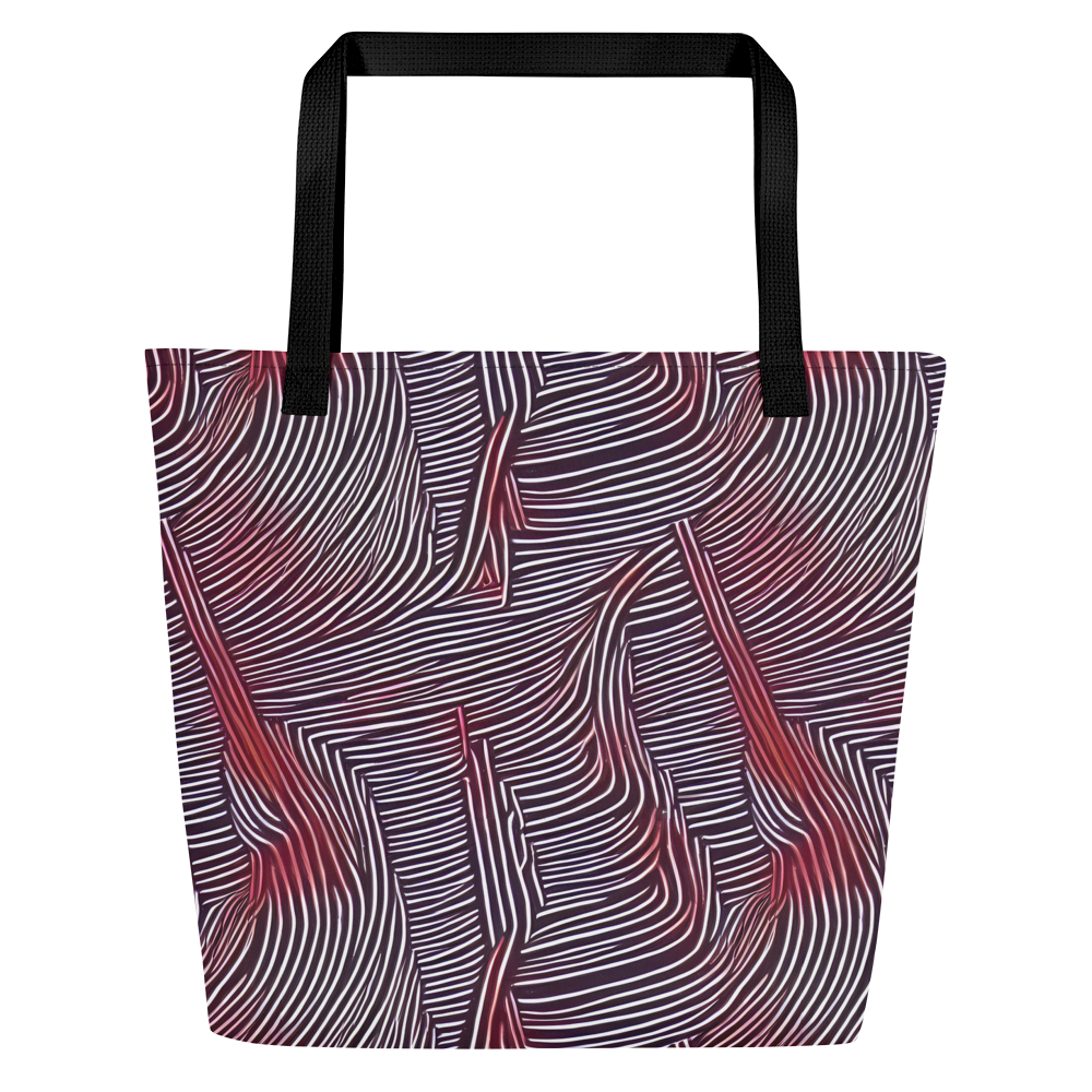 Large Tote Bag w/ Pocket - Nebula Waves