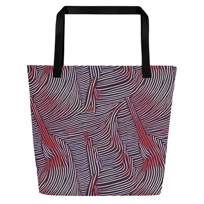 Large Tote Bag w/ Pocket - Nebula Waves