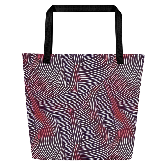 Large Tote Bag w/ Pocket - Nebula Waves