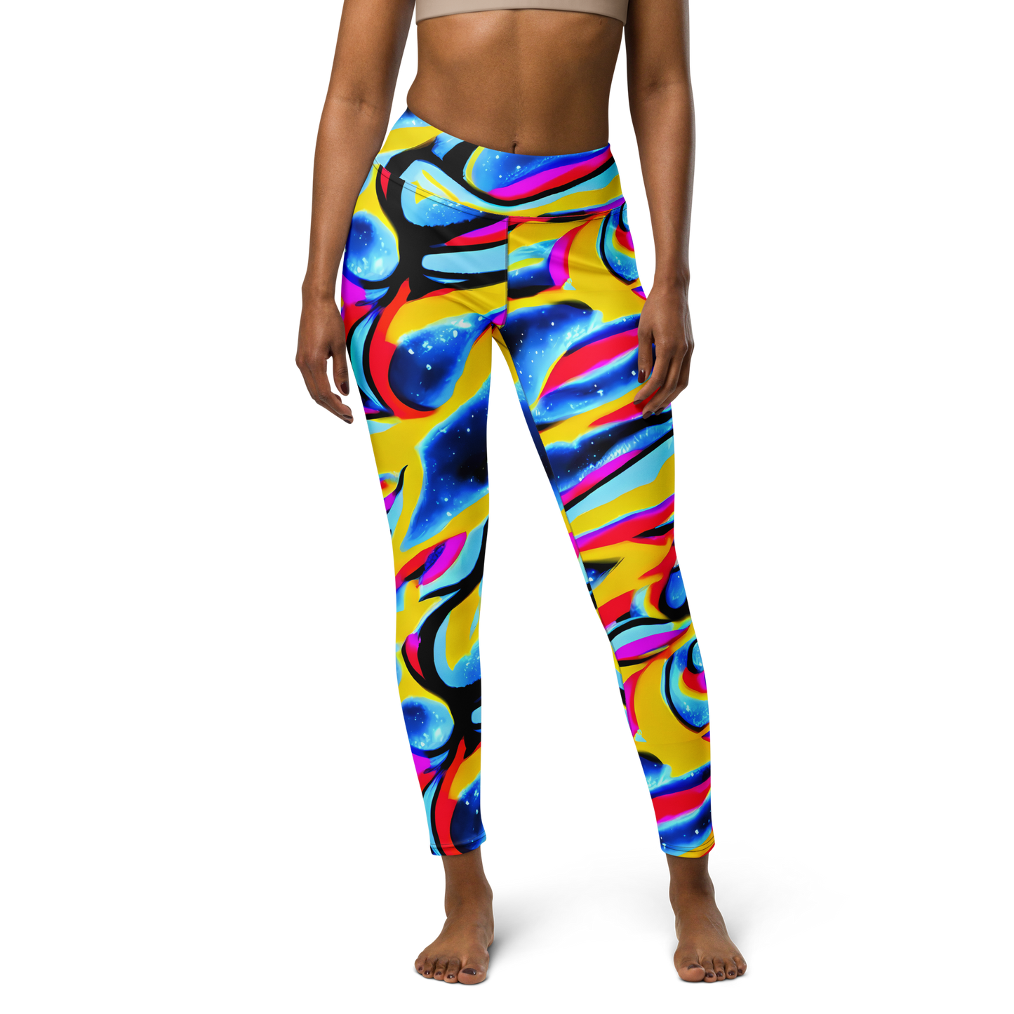 Yoga Leggings - Electric Dreamscape