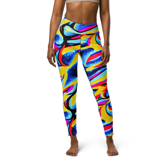 Yoga Leggings - Electric Dreamscape