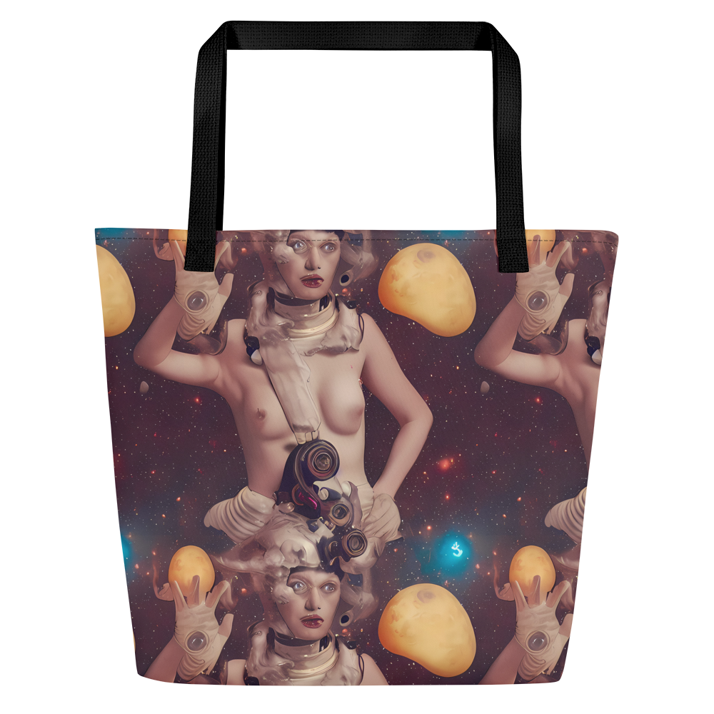 Large Tote Bag w/ Pocket - Nebula Siren