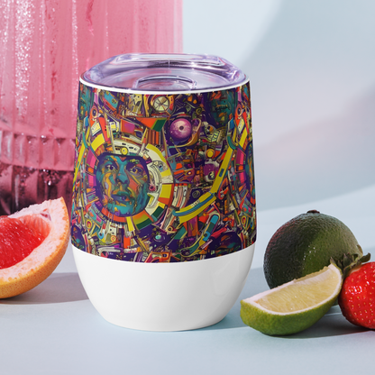 Wine Tumbler - Cosmic Collage