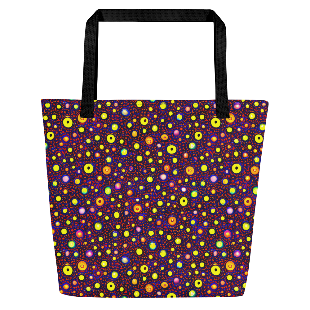 Large Tote Bag w/ Pocket - Cosmic Dotscape