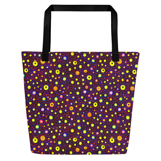 Large Tote Bag w/ Pocket - Cosmic Dotscape