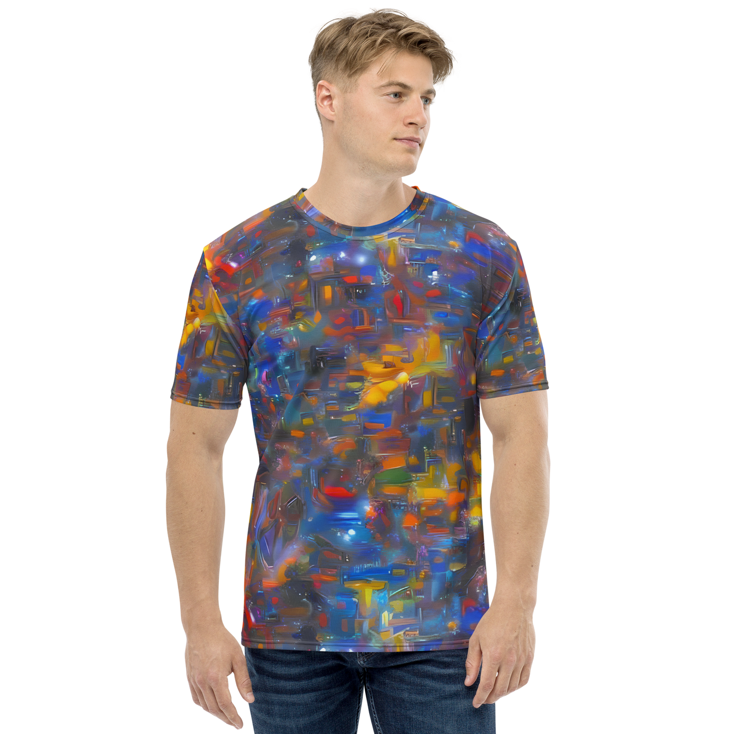 Men's Crew Neck T-Shirt - Abstract Conflux