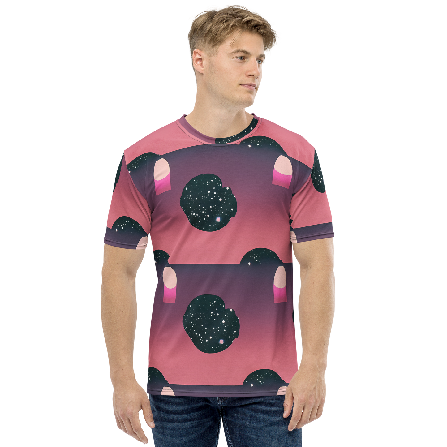 Men's Crew Neck T-Shirt - Dreamscape Horizon