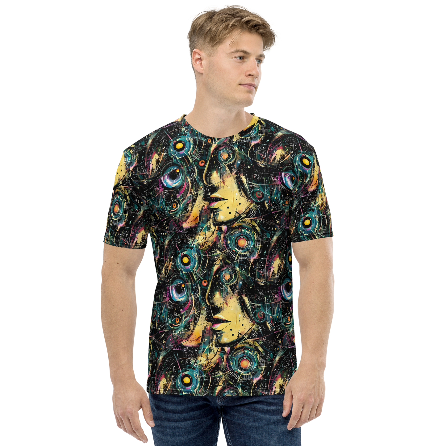 Men's Crew Neck T-Shirt - Celestial Echoes