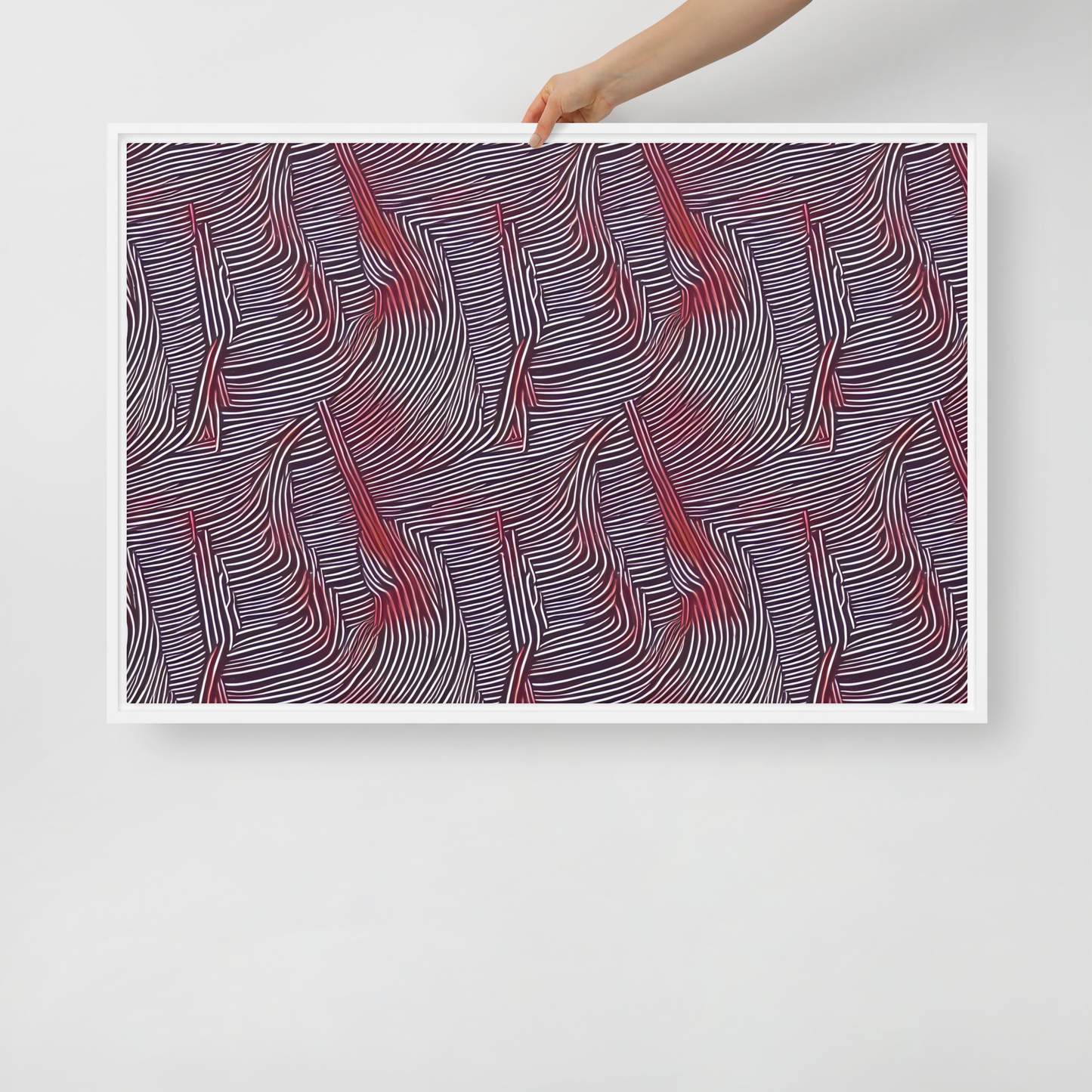 Framed Canvas - Nebula Waves