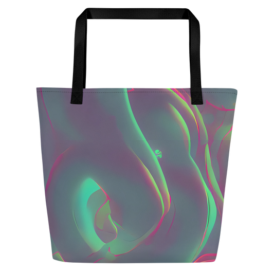 Large Tote Bag w/ Pocket - Neon Whisper