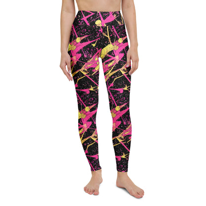 Yoga Leggings - Galaxy Graffiti