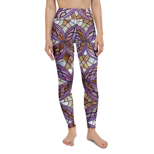 Yoga Leggings - Stained Glass Whirl