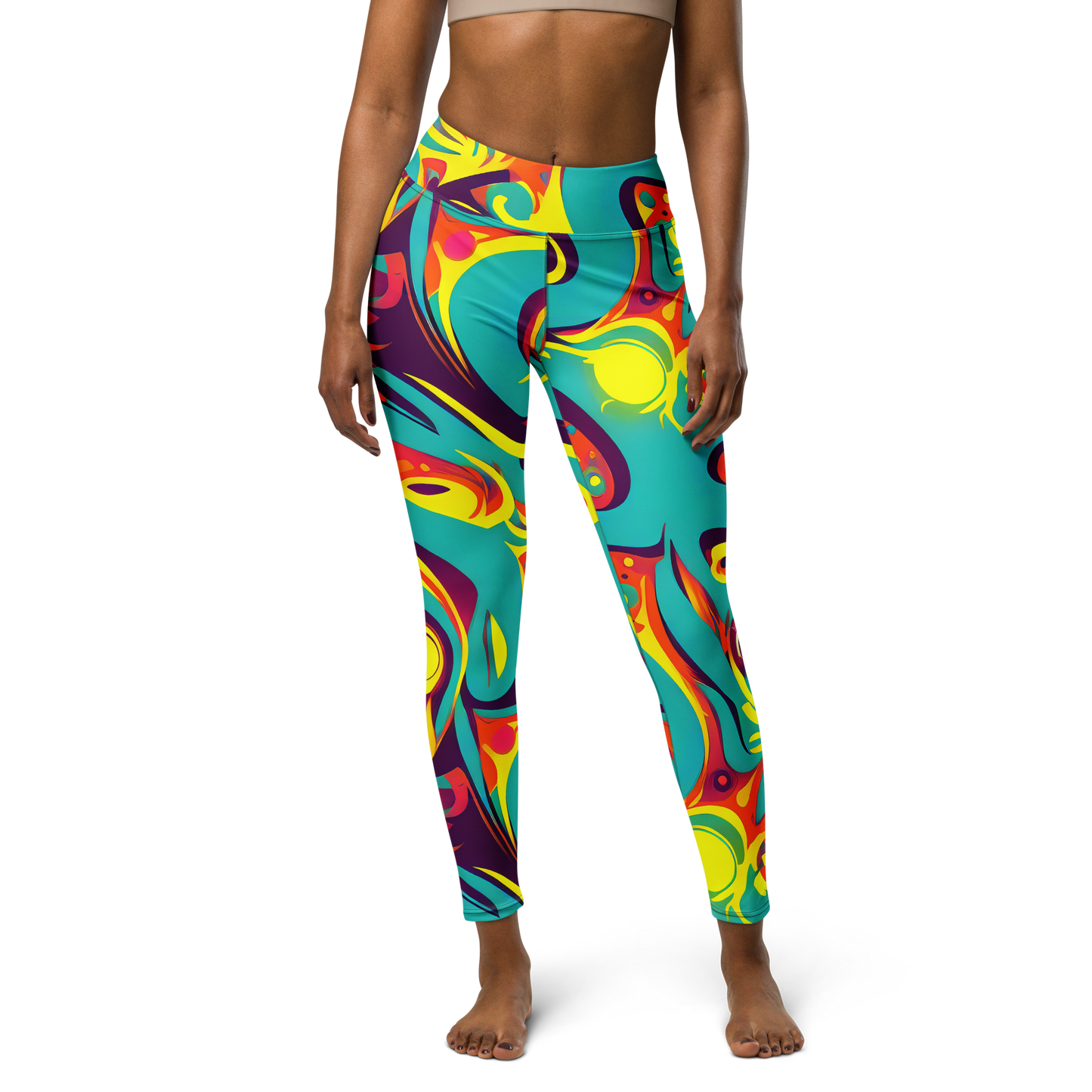 Yoga Leggings - Retro Ribbon