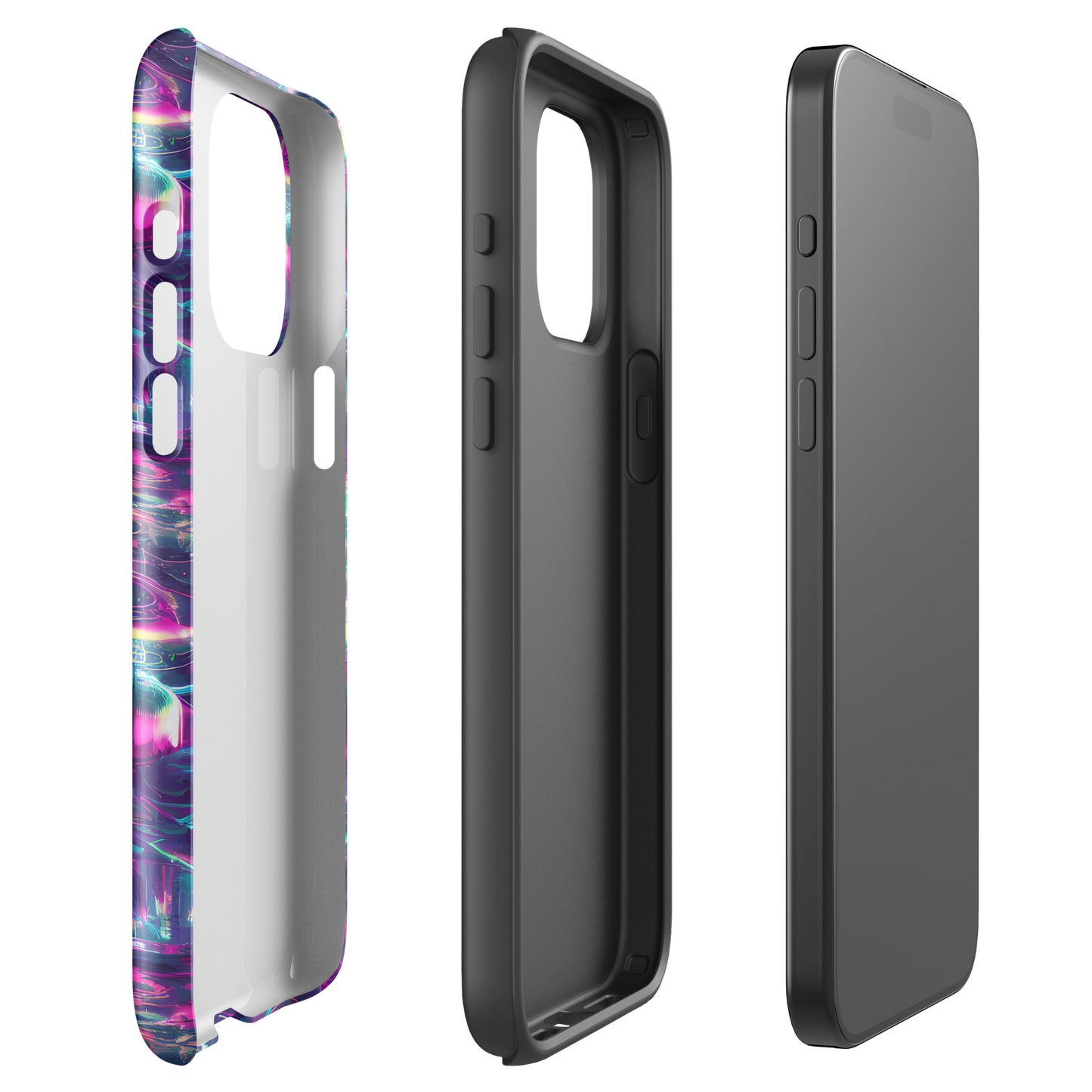 Tough Case for iPhone® - Synthwave Surge