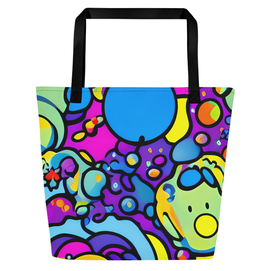 Large Tote Bag w/ Pocket - Radiant Lagoon