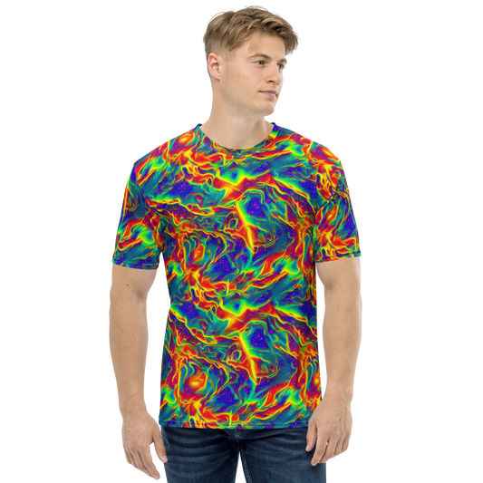 Men's Crew Neck T-Shirt - Nebula Symphony