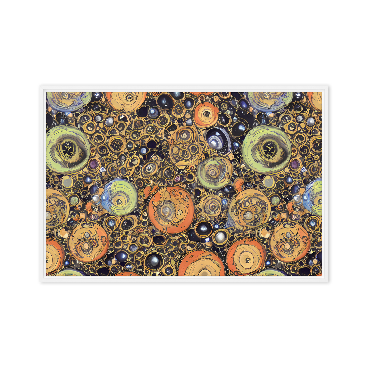 Framed Canvas - Crescent Echoes