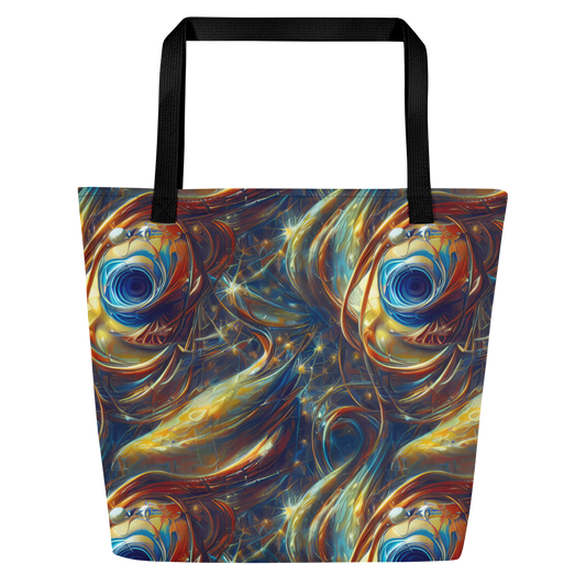 Large Tote Bag w/ Pocket - Celestial Vortex