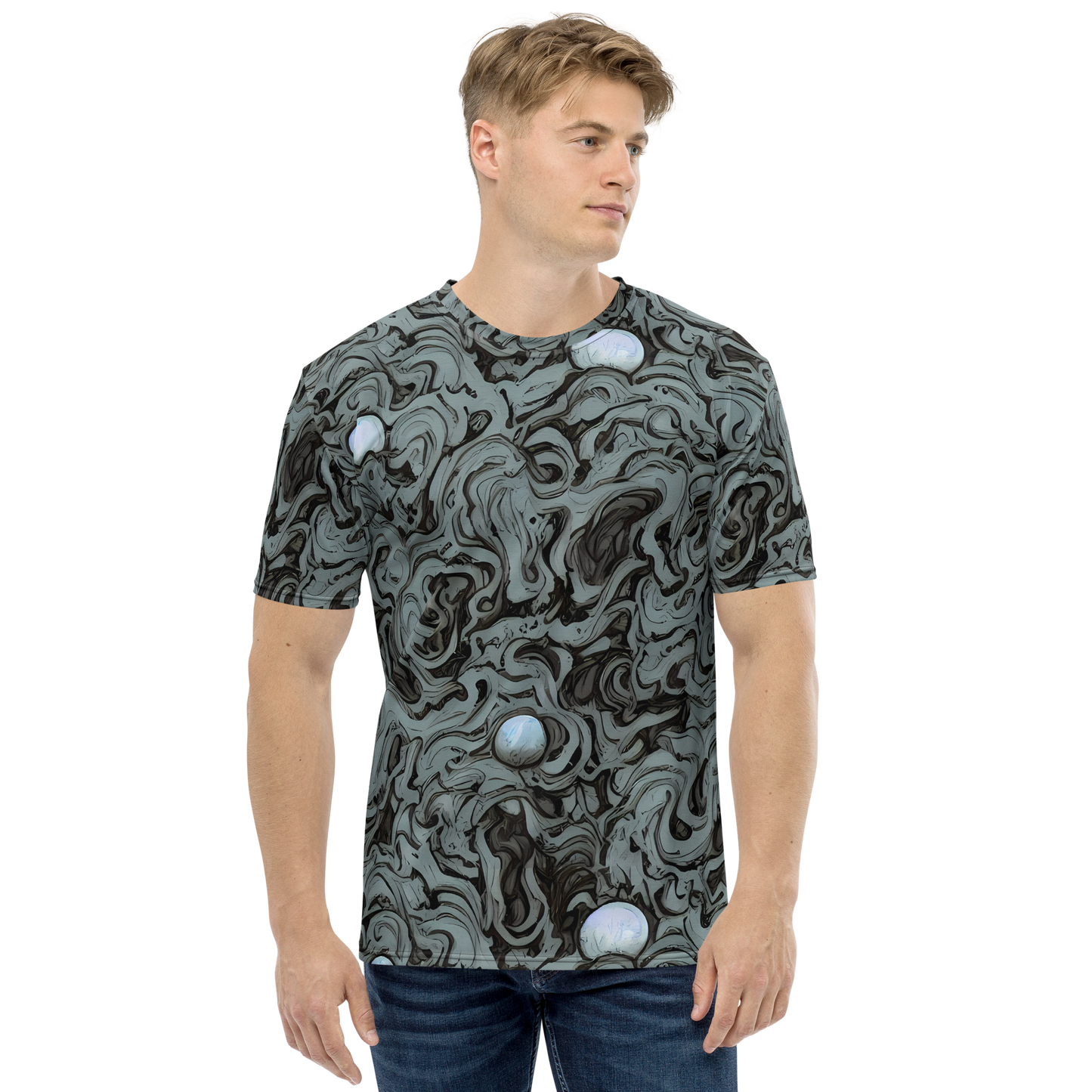 Men's Crew Neck T-Shirt - Caruso Swirl