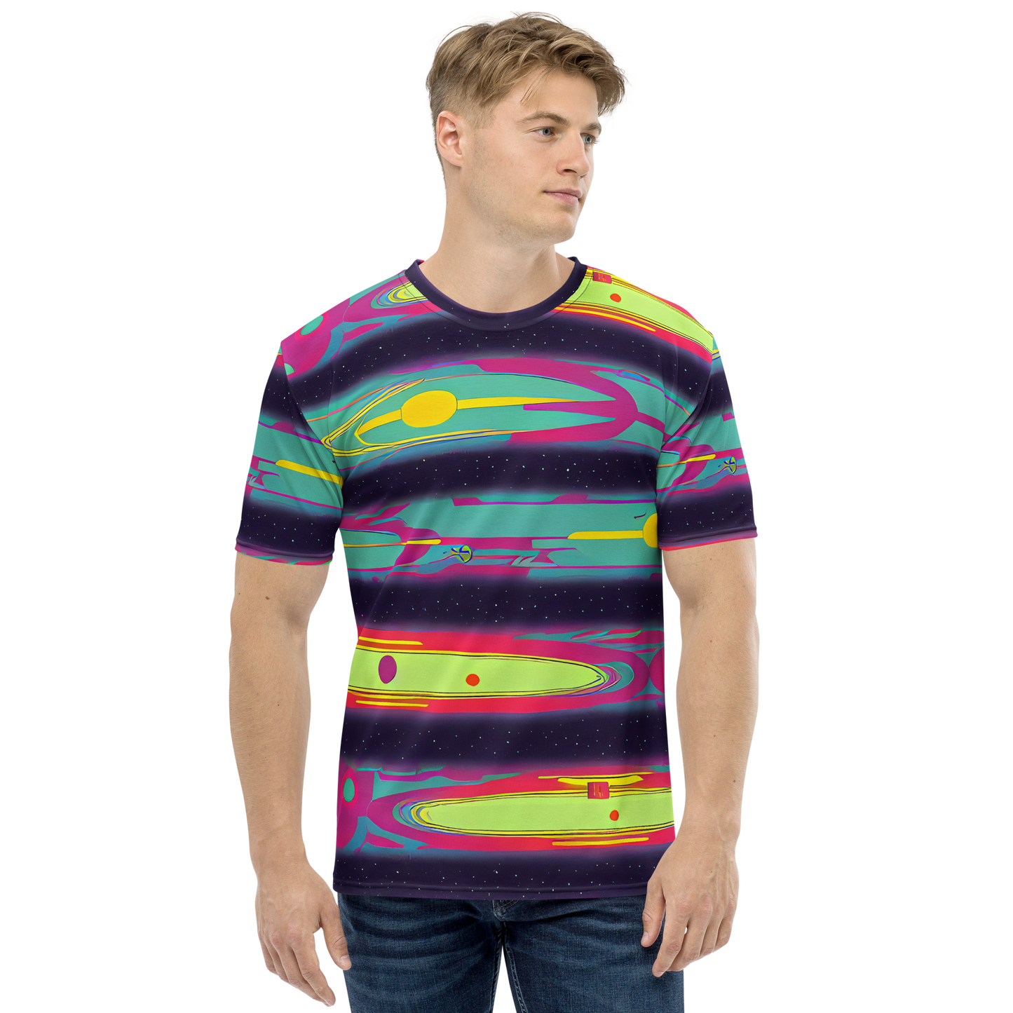 Men's Crew Neck T-Shirt - Astro Pop