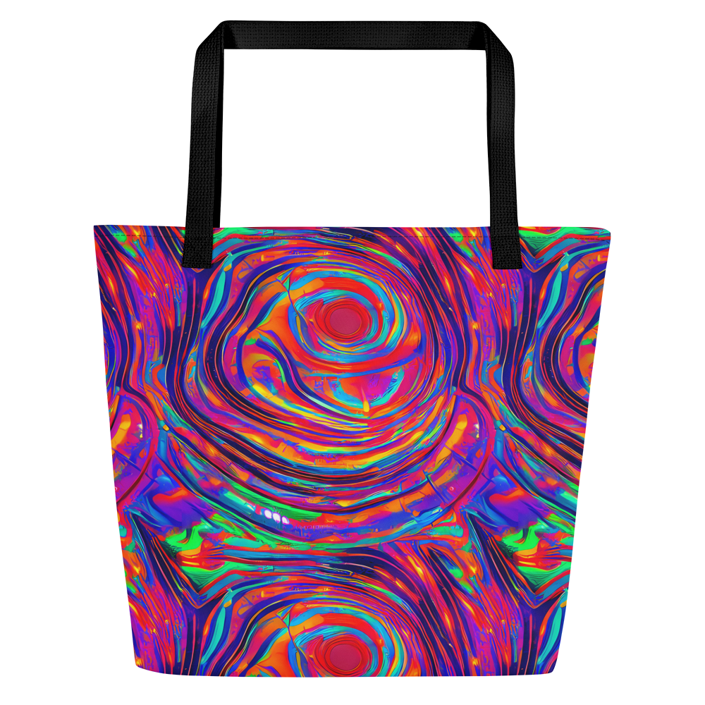 Large Tote Bag w/ Pocket - Quantum Spiral