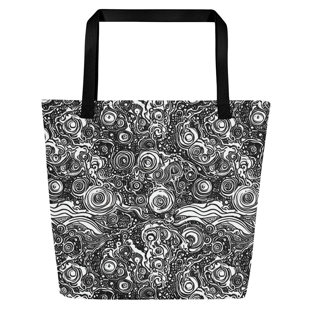 Large Tote Bag w/ Pocket - Swirling Stories