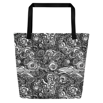 Large Tote Bag w/ Pocket - Swirling Stories