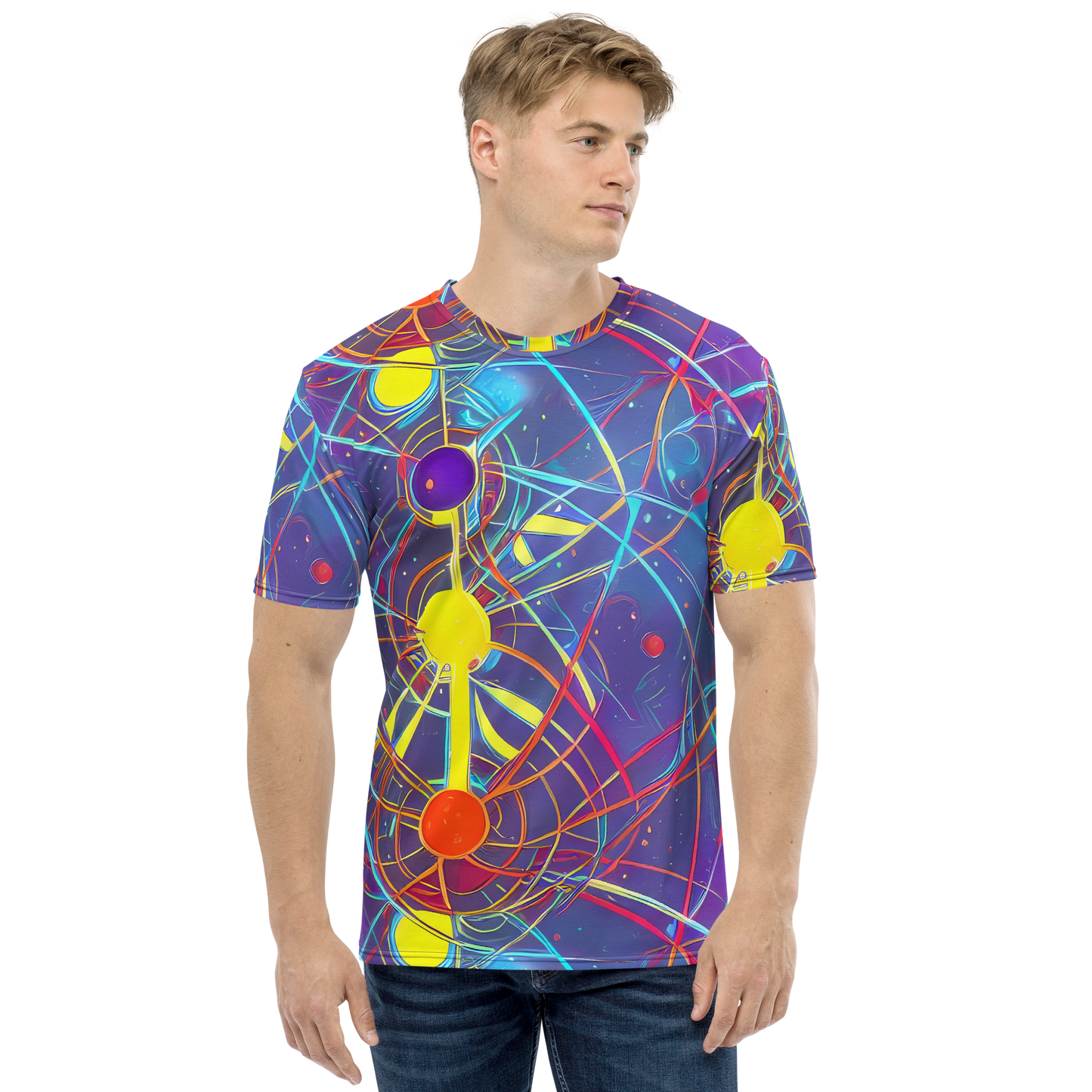 Men's Crew Neck T-Shirt - Quantum Lattice