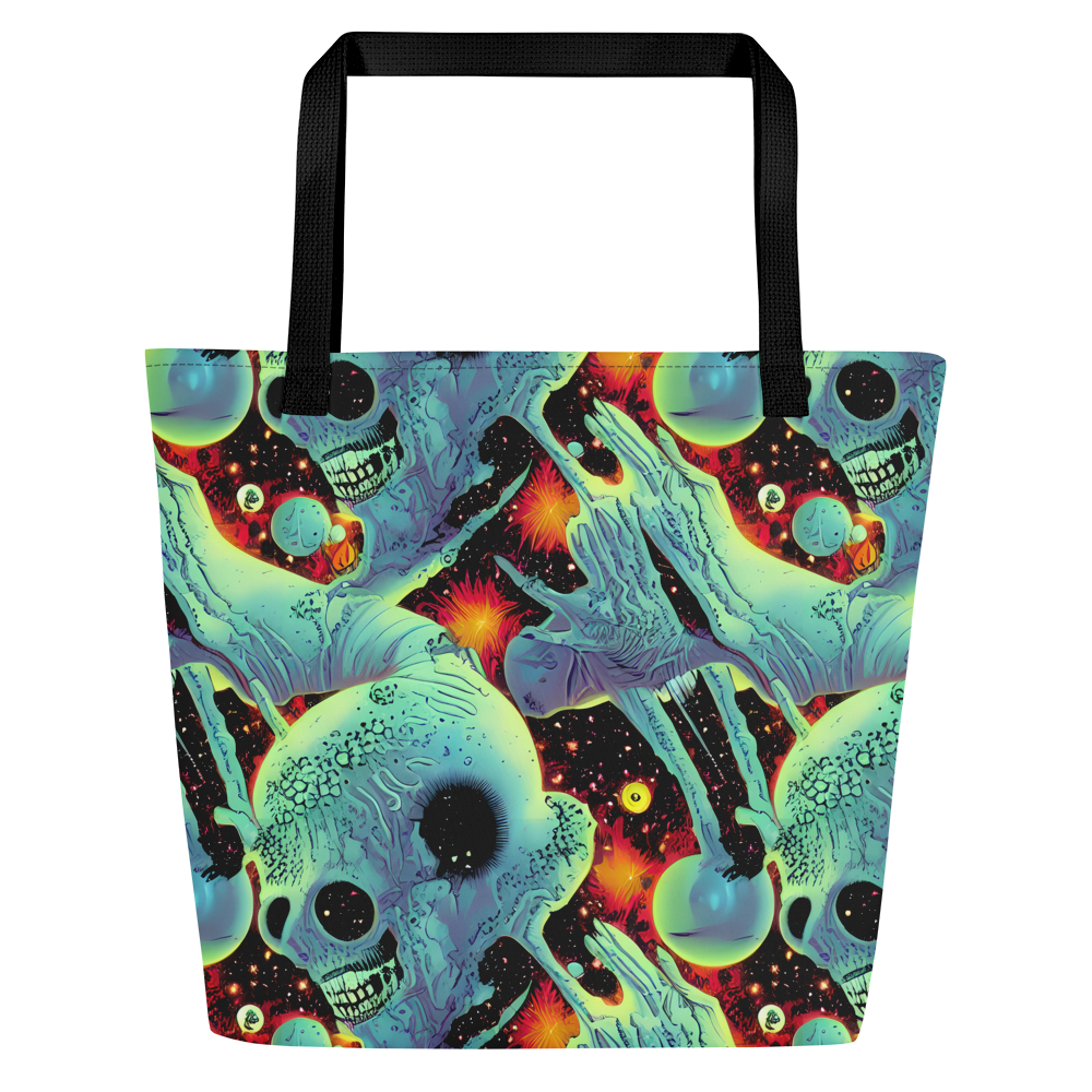 Large Tote Bag w/ Pocket - Galactic Grotesque