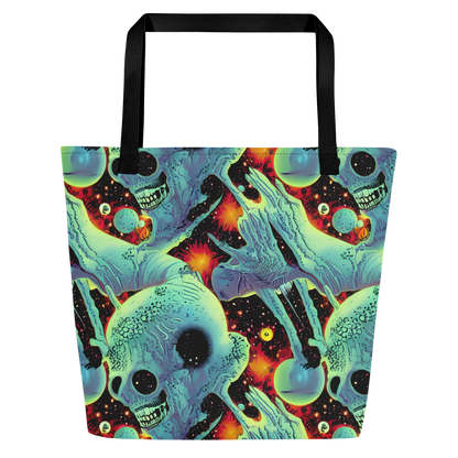 Large Tote Bag w/ Pocket - Galactic Grotesque