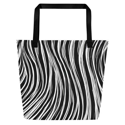 Large Tote Bag w/ Pocket - Weston Waves