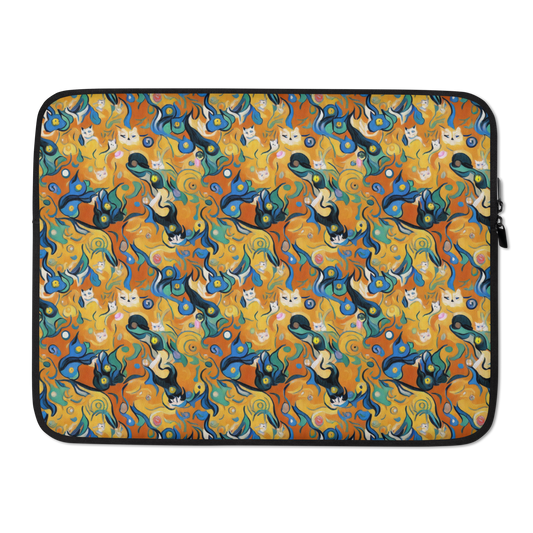 Laptop Sleeve - Whimsical Feline Dance