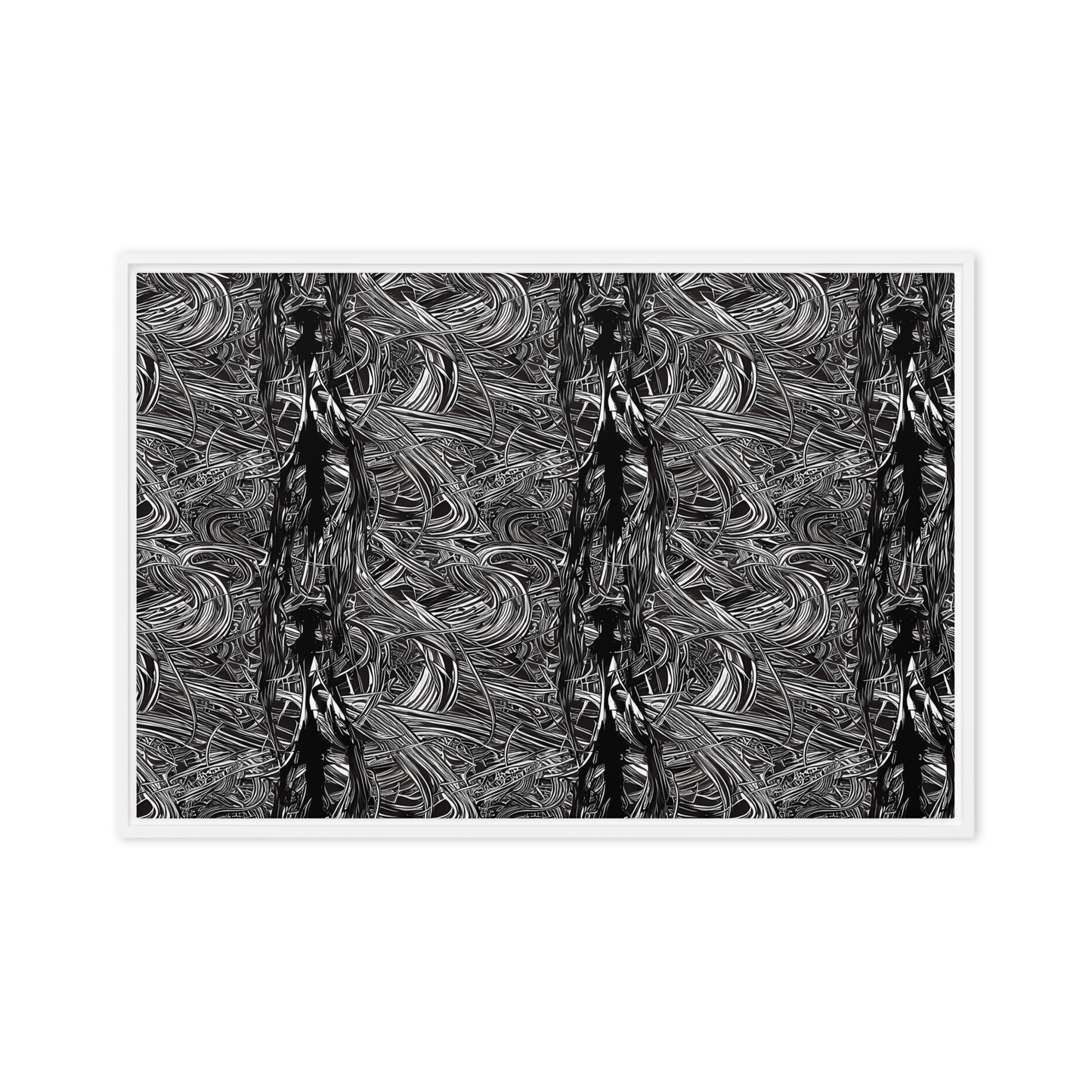 Framed Canvas - Mesmeric Tangles