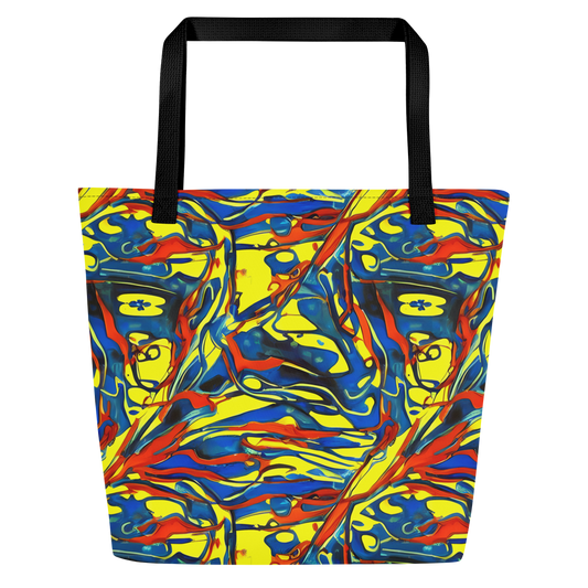 Large Tote Bag w/ Pocket - Cyberflow Circuit