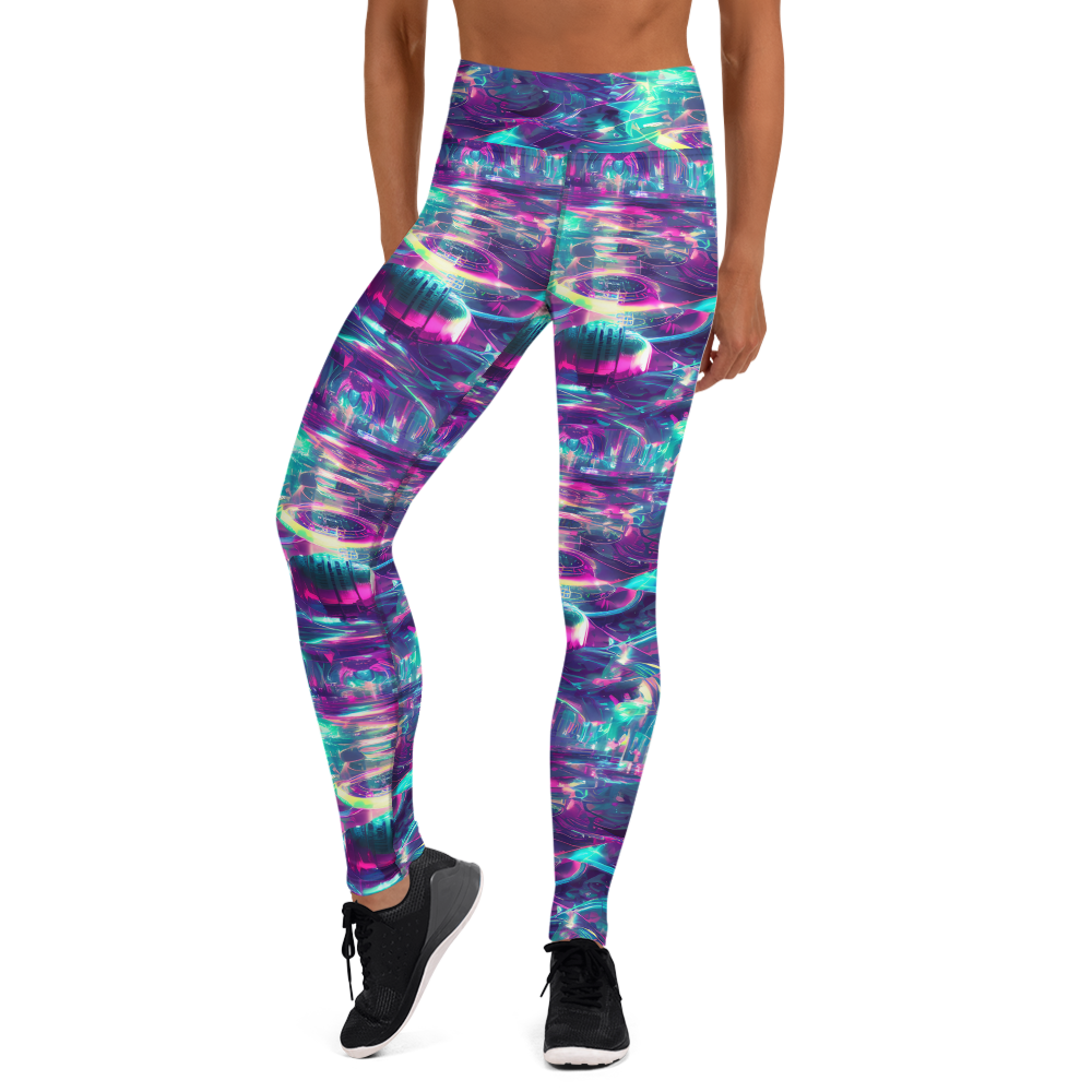 Yoga Leggings - Synthwave Surge