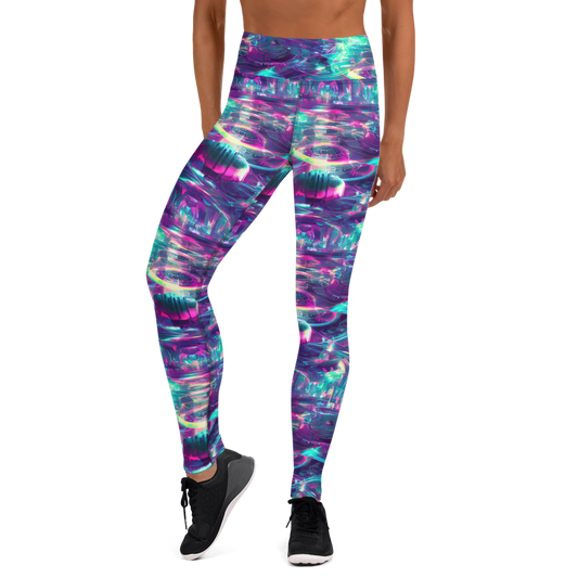 Yoga Leggings - Synthwave Surge