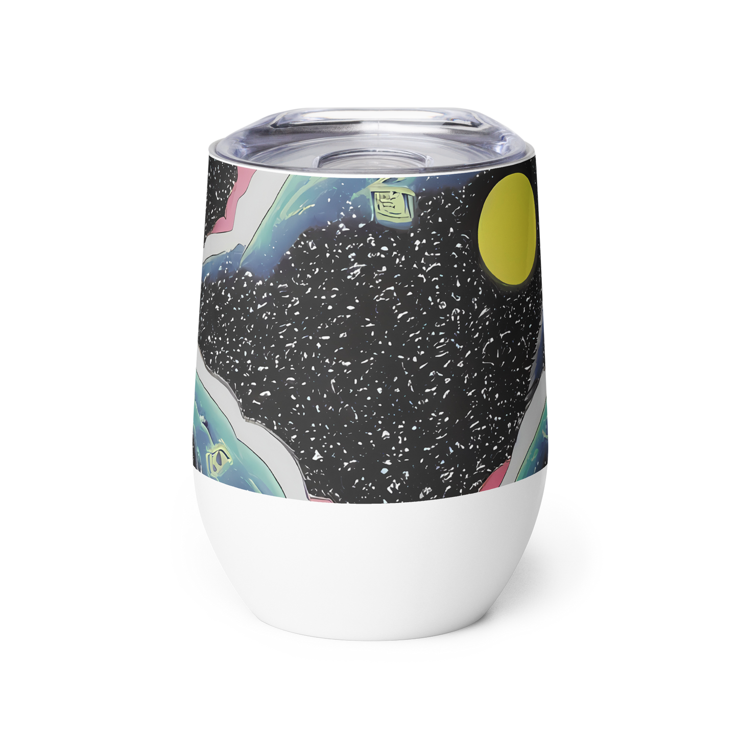 Wine Tumbler - Lunar Waves