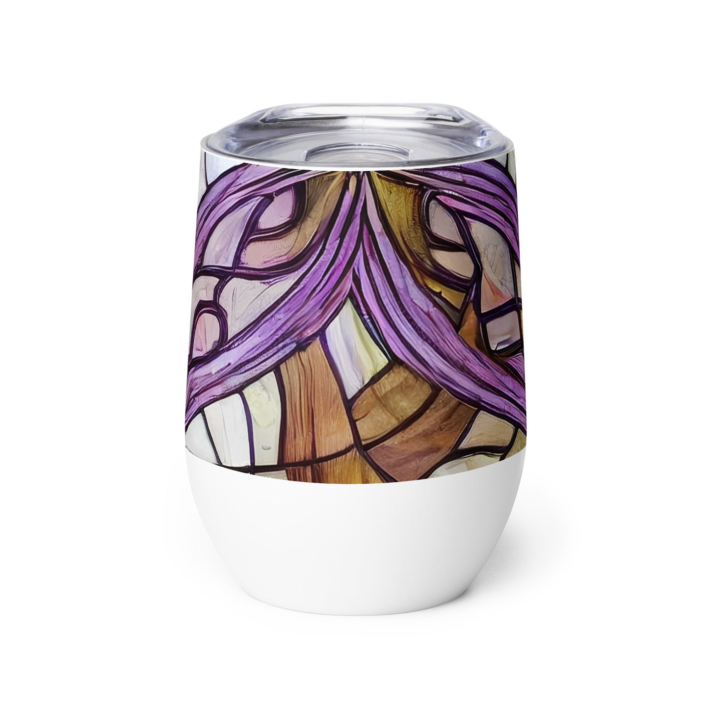 Wine Tumbler - Stained Glass Whirl