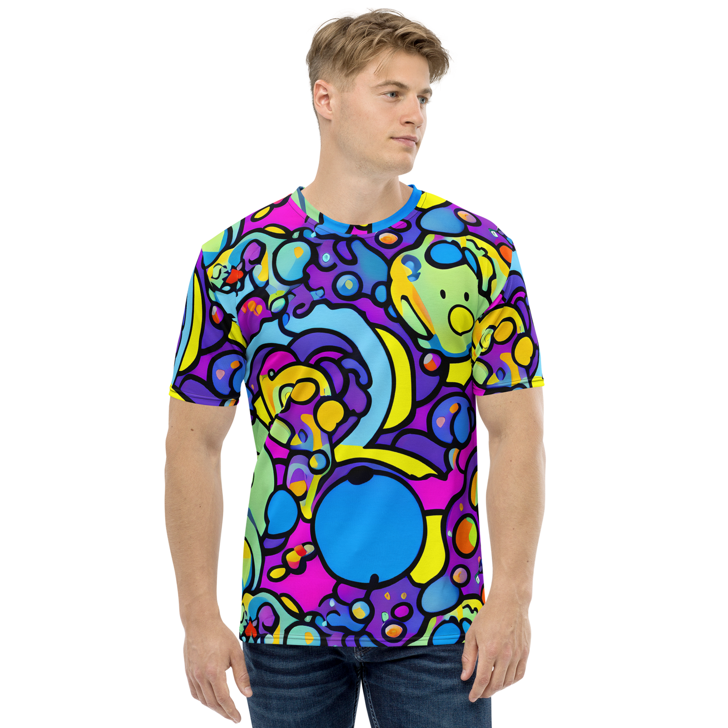 Men's Crew Neck T-Shirt - Radiant Lagoon