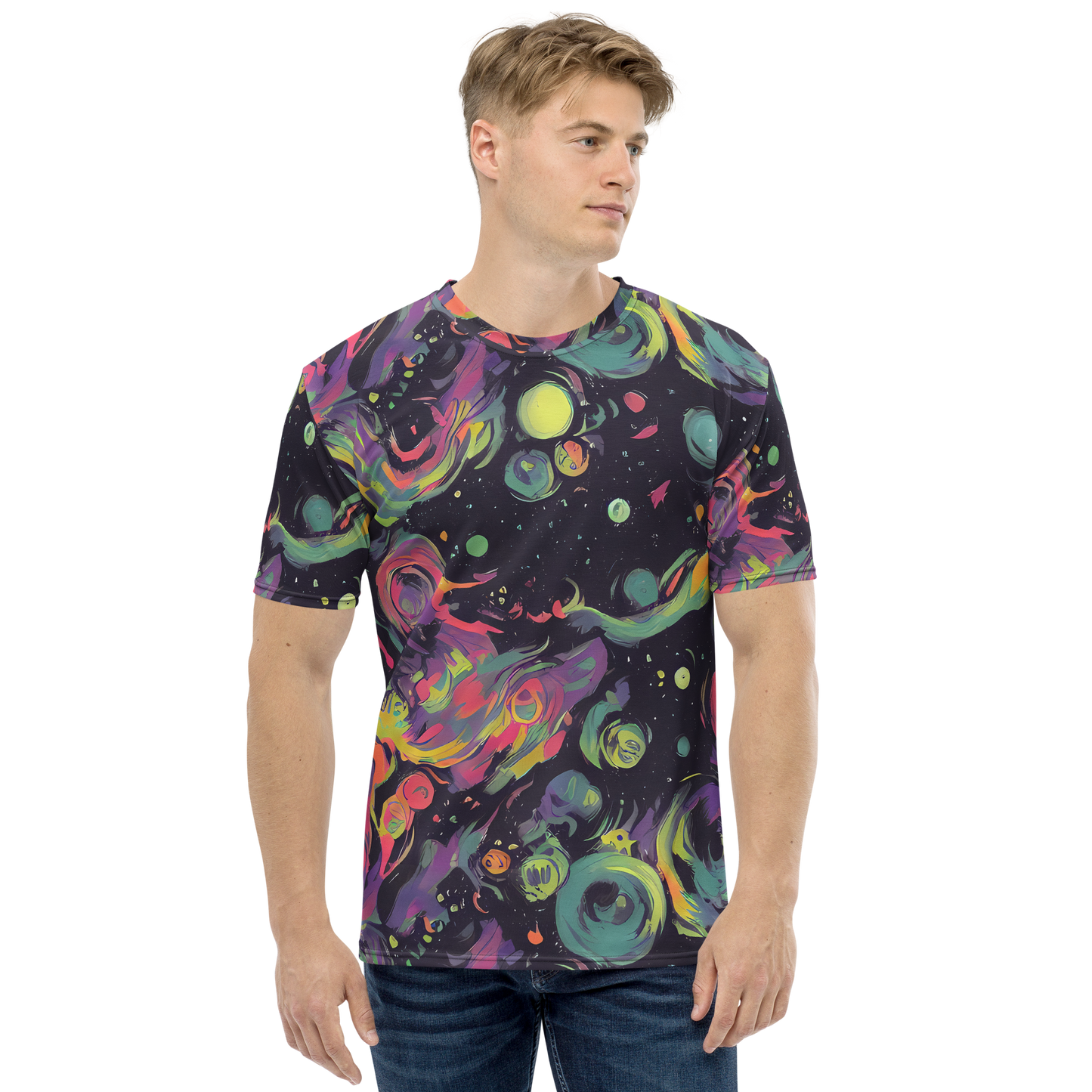 Men's Crew Neck T-Shirt - Psychedelic Drift