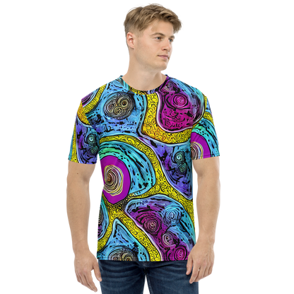 Men's Crew Neck T-Shirt - Orbiting Orbs