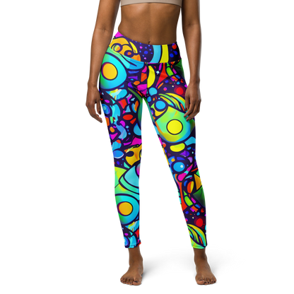 Yoga Leggings - Neon Graffscape