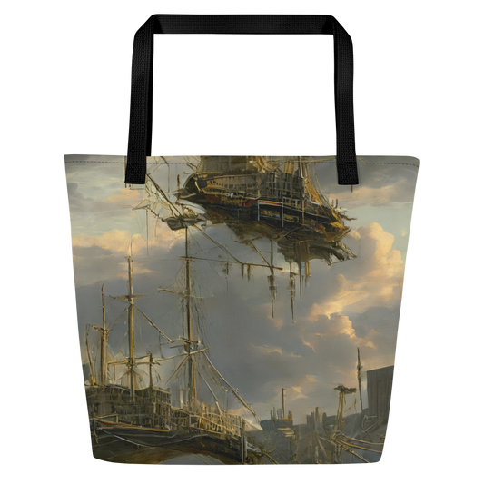 Large Tote Bag w/ Pocket - Ethereal Armada