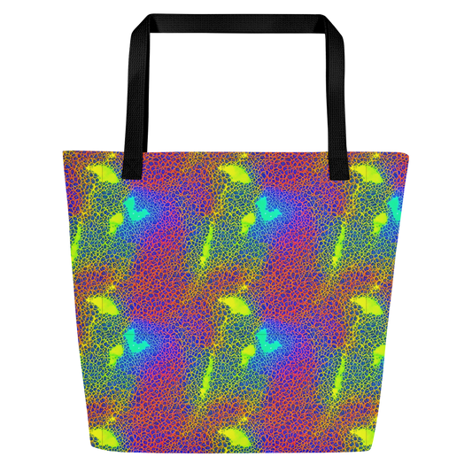 Large Tote Bag w/ Pocket - Prismatic Web