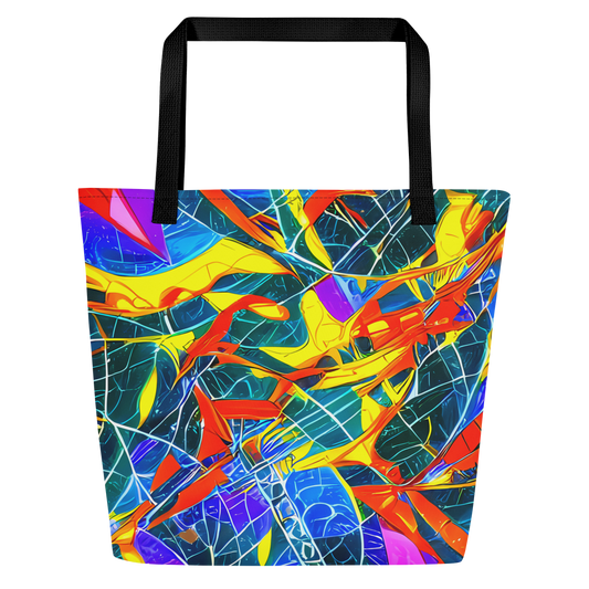 Large Tote Bag w/ Pocket - Arkhipov Waves