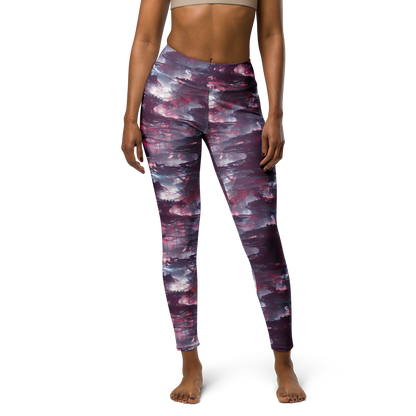 Yoga Leggings - Twilight Fortresses