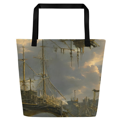 Large Tote Bag w/ Pocket - Ethereal Armada